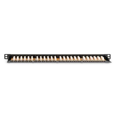 13. Digitus High-Density Patch Panel 19" 24 x RJ45, LSA horizontal, Cat. 6, unshielded, 0.5U, black, cable guide