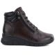 6. Women's brown leather wedge ankle boots Vinceza 39963