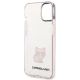 7. Karl Lagerfeld Transparent Choupette Body Case for iPhone 14 Plus / 15 Plus 6.7" - Pink
