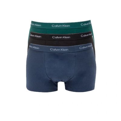 Calvin Klein Men's Relaxed Boxer Briefs 3-Pack, Stylish Cotton, Green, Grey, Navy Blue