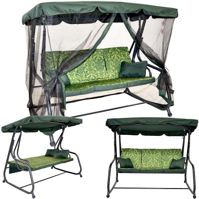 2. 3-SEAT GARDEN SWING LENA WITH MOSQUITO NET