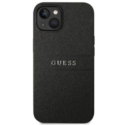 3. Guess Saffiano Strap Case for iPhone 14 Plus - Black