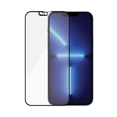 3. PanzerGlass E2E Microfracture Antibacterial Glass with Camera Cover with Swarovsky Crystal for iPhone 13 Pro Max - with Black Frame