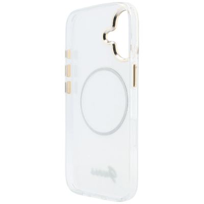 7. Guess IML Gradient Script Metal MagSafe Case for iPhone 17 - White