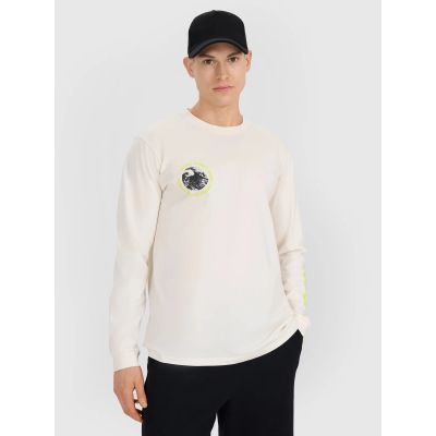 3. Men's longsleeve regular with print 4F 4FWSS25TLONM392-11S