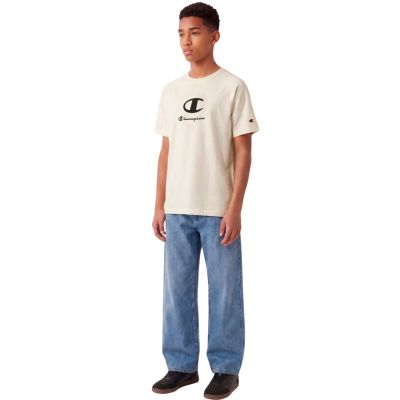 4. Champion SS Tee Light Beige Kids T-Shirt 307719 YS084