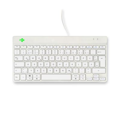 17. R-Go Tools Ergonomic R-Go Compact Break Keyboard, with Break Software, QWERTZ (DE), Wired, White