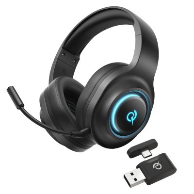 18. QCY Heroad V200 Tri-Mode Gaming Headphones with 7.1 Sound, 240h Battery, and Detachable Microphone - Black