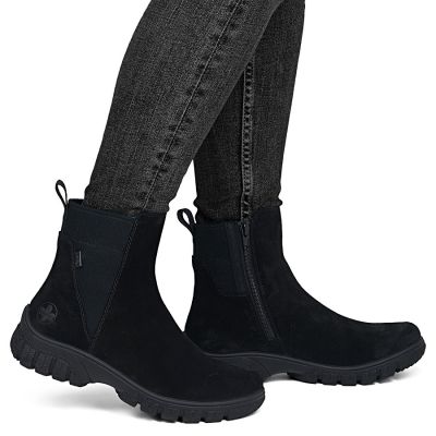 6. Waterproof Comfortable Black Leather Women’s Ankle Boots – Rieker 7269-00