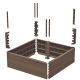 4. GARDEN FLOWER BED BASE WOOD EDGE 4 ELEMENTS RUSTIC BRICK