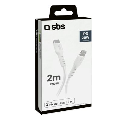 4. SBS TECABLELIGTC2W USB-C - Lightning Cable 2 m - White
