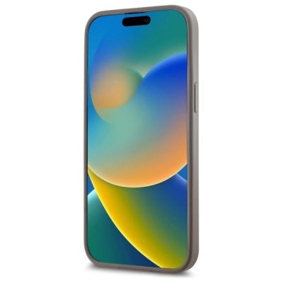 5. DKNY Leather Checkered Mono Pattern MagSafe iPhone 14 Pro Max Case - Beige