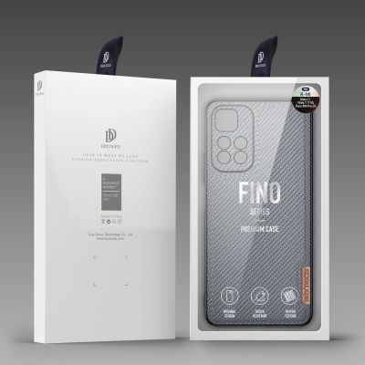 5. Dux Ducis Fino case cover covered with nylon material Poco M4 Pro 5G blue