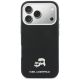 3. Karl Lagerfeld Karl & Choupette Head Pins Saffiano MagSafe Case for iPhone 17 Pro Max - Black