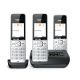11. Gigaset 500A Comfort Trio Cordless Phone - Answering Machine - ECO DECT\GAP\CAT-iq - Silver + 2 additional handsets