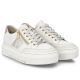 2. Women's leather platform sneakers in beige Rieker M1912-80