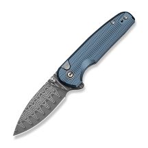 CIVIVI Mini Shakan Damascus Blue Aluminum knife