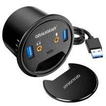 GRAUGEAR G-THUB-AU-60 USB 3.2 Gen 1 (3.1 Gen 1) Type-A Hubs and Hubs Black