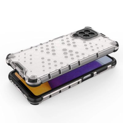 4. Honeycomb Case armor cover with TPU Bumper for Samsung Galaxy A22 4G blue