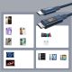 6. PD60W USB-C to USB-C Digital Display 1.2m Nylon Cable - blue