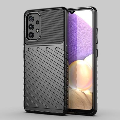 13. Thunder Case Flexible Tough Rugged Cover TPU Case for Samsung Galaxy A72 4G black