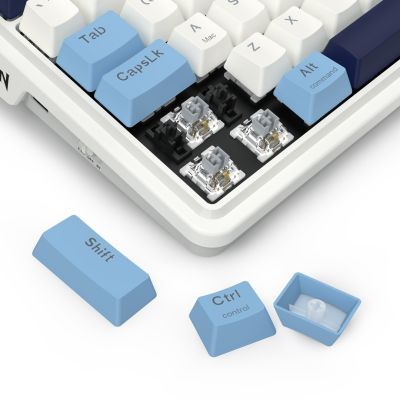 7. REDRAGON K728WBB-RGB-PRO Antonium Pro Keyboard USB + RF Wireless + Bluetooth White, Blue