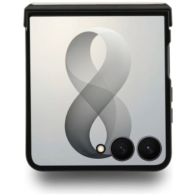4. Guess Magnetic Ring Stand Grained Classic Logo MagSafe case for Samsung Galaxy Z Flip 8 - beige