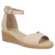 Women's leather wedge sandals beige Filippo DS7635