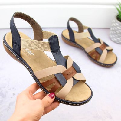 15. Comfortable Rieker W RKR662 multicolor sandals