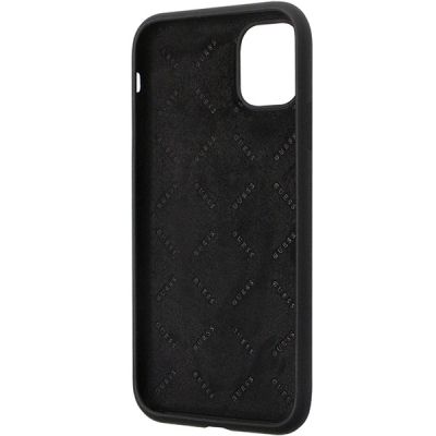 7. Guess GUHCN614DGPK Case for iPhone 11 / Xr - Black Silicone Logo Strass 4G