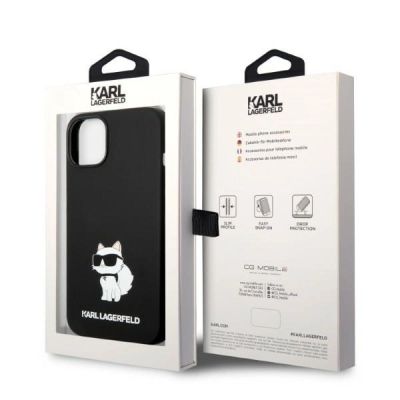 8. Karl Lagerfeld KLHMP14MSNCHBCK iPhone 14 Plus 6.7" hardcase black/black Silicone Choupette MagSafe