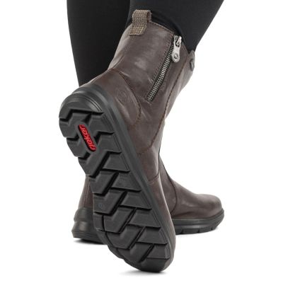 7. Rieker Z0074-25 comfortable brown waterproof women's ankle boots