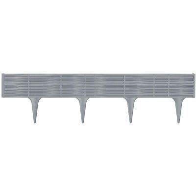 15. GARDEN PALISADE LAWN EDGE BORDER WICKER 390CM GREY STONE