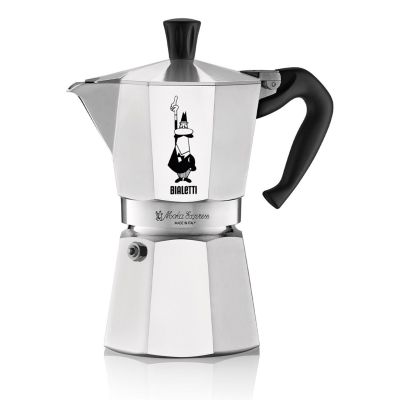 2. Bialetti Moka Express Moka pot 0.3 l Aluminum, Black