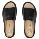 5. Women's leather wedge sandals, black, Filippo DK7758