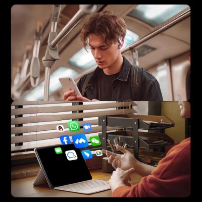 3. Dudao U17Z Bluetooth 5.3 OWS Headphones with Ear Hooks - White