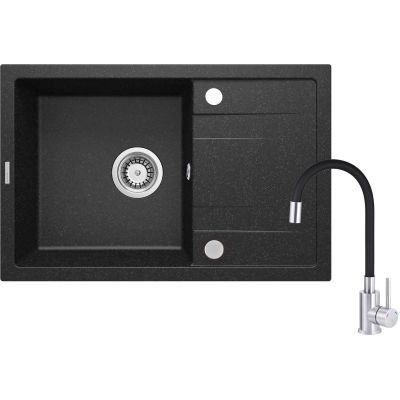 Granite sink with a tap with a flexible spout ZRCP2113 5907650811824
