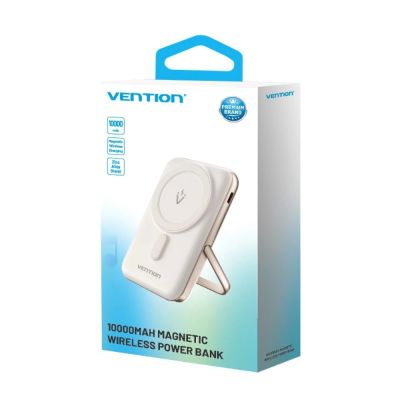 8. Vention 20W PD 10000 mAh Wireless Magnetic Power Bank, White
