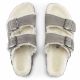 7. Women's/men's insulated flip-flops Birkenstock Arizona Shearling Stone Coin suede with lamb's wool narrow (1017403)