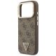 6. Guess 4G PU Triangle Logo & Stand Camera MagSafe Case for iPhone 18 Pro / 17 Pro – brown