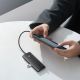 10. Baseus Lite Series HUB adapter USB Type C - 4x USB 3.0 25cm black (WKQX030301)