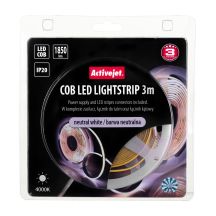 3m COB LED strip with power supply, neutral color, IP20