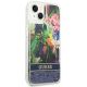 4. Guess GUHCP14SLFLSB iPhone 14 6.1 "blue / blue hardcase Flower Liquid Glitter