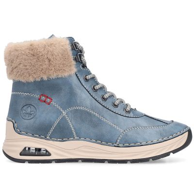 9. Women's insulated ankle boots, blue, Rieker 44530-14
