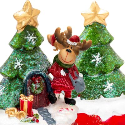 3. CHRISTMAS DECORATION WITH A PLAYING REINDEER