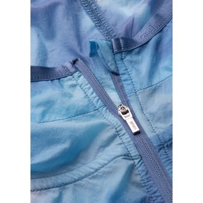 7. CASALL Breeze Printed Running Jacket for Women, Navy Blue