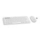 17. Logitech 920-012204 Keyboard Mouse Included Universal RF Wireless + Bluetooth QWERTZ German White