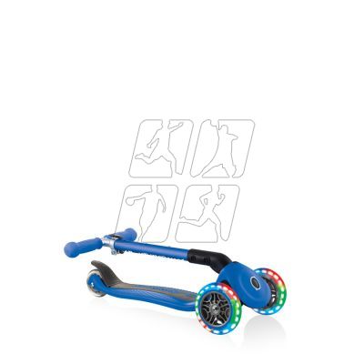 16. 3-wheel scooter Globber Foldable Lights Navy Blue Jr 437-100