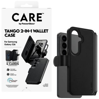 5. CARE by PanzerGlass Tango 2in1 Wallet Case for Samsung Galaxy S26 - Black
