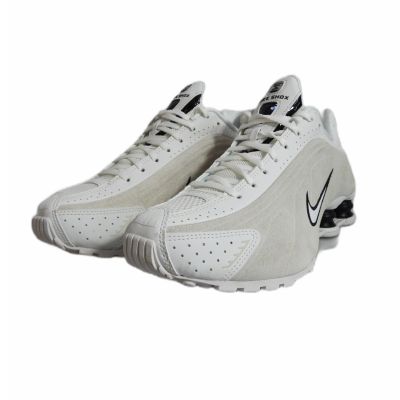 3. Nike Shox R4 Summit White/Light Orewood Brown Beige Women's Sports Shoes - HQ7739-100